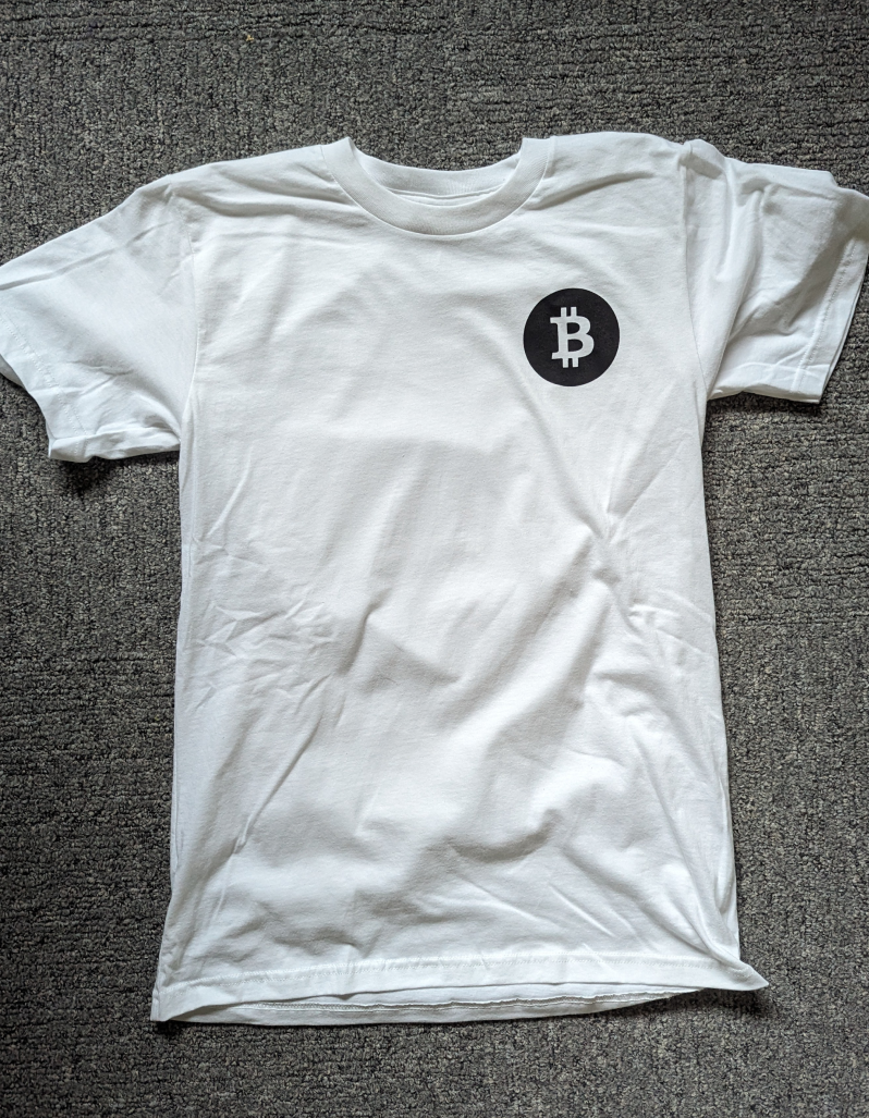 Front of plain white t-shirt.